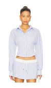 Ow Collection Eliza Shirt In Blue