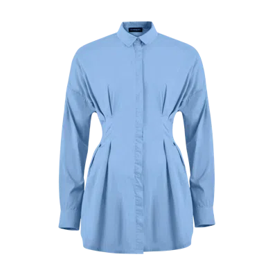 Ow Collection Ella Shirt Dress In Blue
