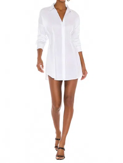 Ow Collection Ella Shirt Mini Dress In White