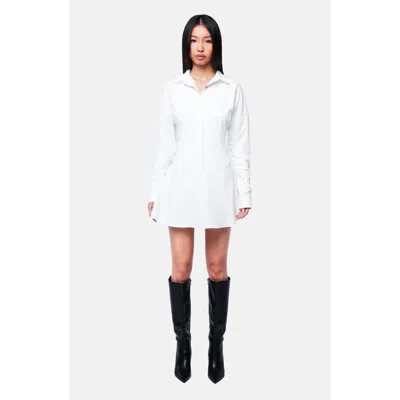 Ow Collection Ellie Shirt Dress In White