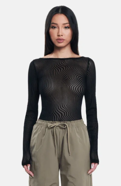 Ow Collection Eva Blouse In Black