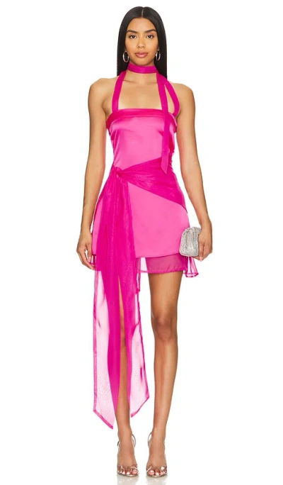 Ow Collection Evie Wrap Dress In Pink Dreams