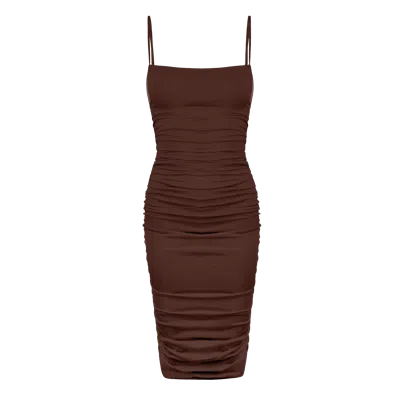 Ow Collection Ezra Dress In Cappuccino