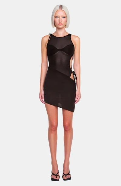 Ow Collection Fiona Mini Dress In Black