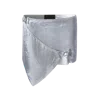 Ow Collection Women's Gemma Metallic Mini Skirt - Silver In Gray
