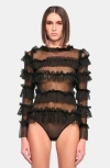 Ow Collection Grace Bodysuit In Black