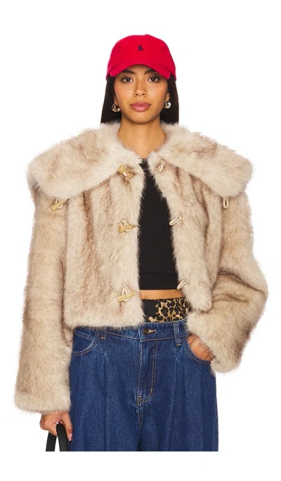 OW COLLECTION HAMILTON FOX CROPPED JACKET