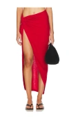 Ow Collection Iris Skirt In Red