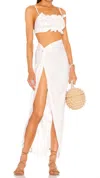Ow Collection Iris Top & Skirt Set In White In White