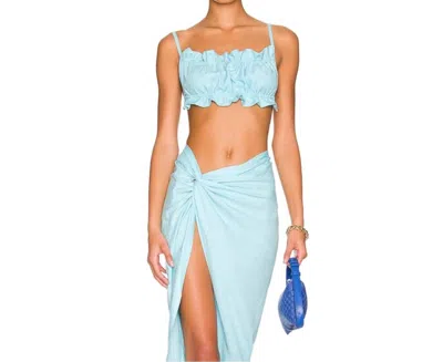 Ow Collection Iris Top In Coral Blue