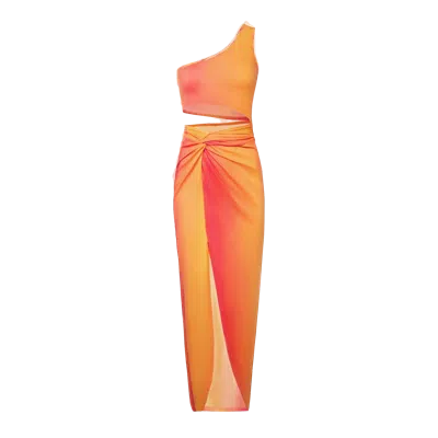Ow Collection Isabel Dress In Orange