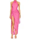 Ow Collection Isla Open Back Dress In Pink In Pink