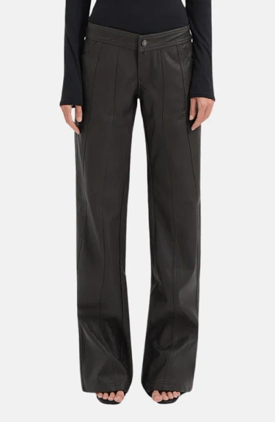 Ow Collection Jade Low-waist Pants In Brown