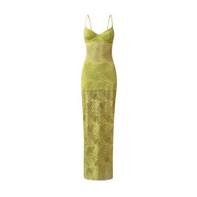 Ow Collection Kayla Maxi Dress In Gold