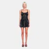 Ow Collection Laney Mini Slip Dress In Black