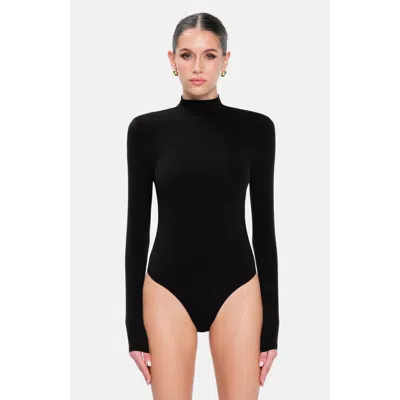 Ow Collection Lexi Turtleneck Bodysuit In Black