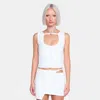 Ow Collection Women's Malene Buckle Top - White In White