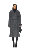 Ow Collection Matilda Wool Coat In Gray