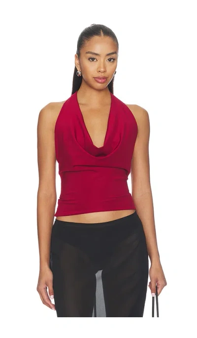 Ow Collection Merle Top In Burgundy