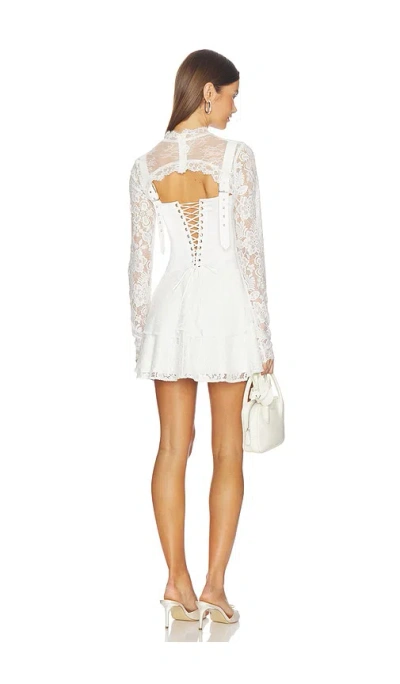 Ow Collection Nori Corset Mini Dress In White