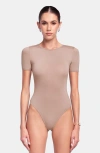Ow Collection Rosa Bodysuit In Sand