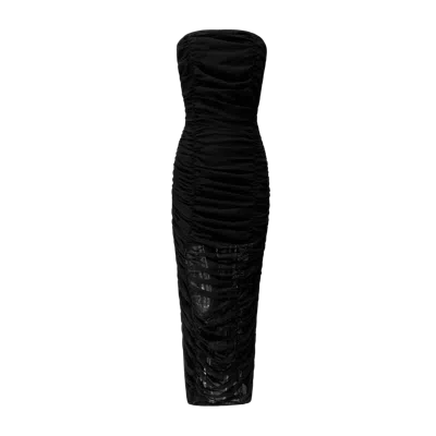 Ow Collection Sandy Chiffion Maxi Dress In Black