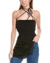 Ow Collection Women's Sandy Chiffon Tie Top - Black In Black