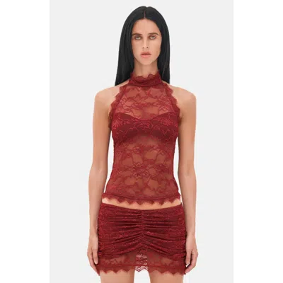 Ow Collection Selah Lace Top In Red