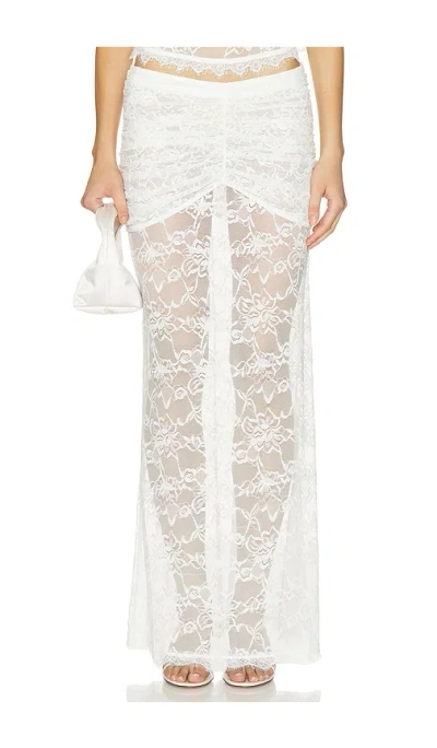 Ow Collection Selah Maxi Skirt In White
