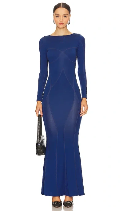 Ow Collection Sierra Covered Maxi Dress In Blue