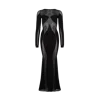 Ow Collection Women's Sierra Long Sleeve Mesh Maxi Dress - Black