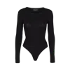 Ow Collection Women's Erla Long Sleeve Bodysuit - Black