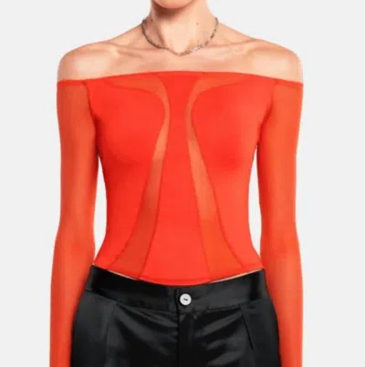 OW COLLECTION SWIRL BLOUSE IN RED