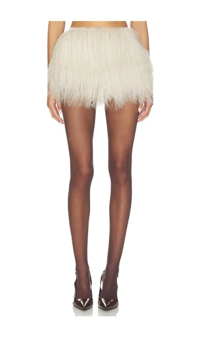 Ow Collection Thea Mini Skirt In Neutral