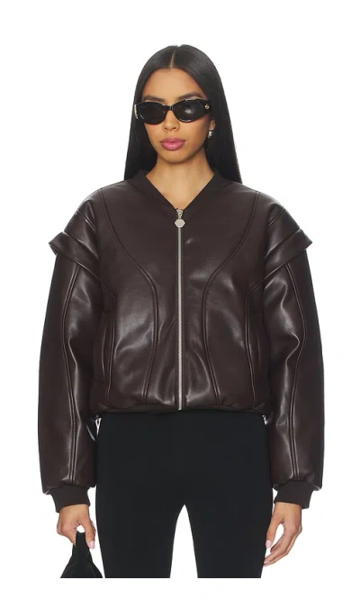 Ow Collection Valentina Jacket In Brown