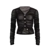 Ow Collection Women's Wanted Mesh Cardigan - Black