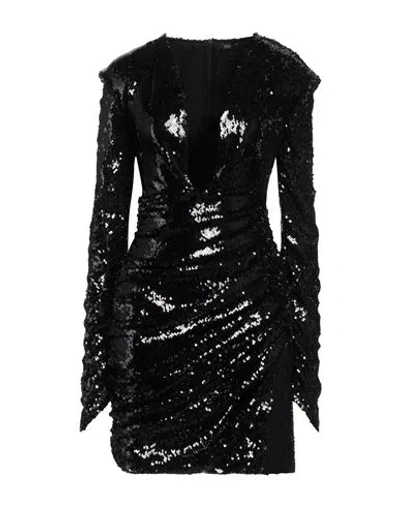 Ow Collection Woman Short Dress Black Size Xl Polyester