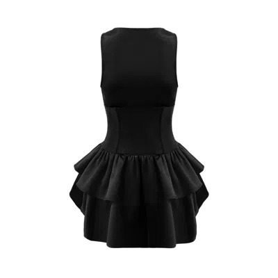 Ow Collection Women's Augusta Corset Mini Dress - Black