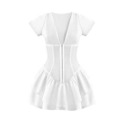 Ow Collection Women's Aurelia Corset Mini Dress - White
