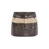 Ow Collection Betty Skirt In Brown