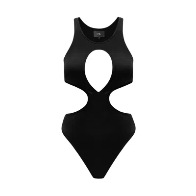 Ow Collection Women's Billie Cut Out Bodysuit - Black