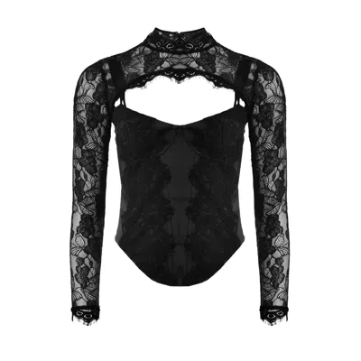 Ow Collection Women's Black Brisa Corset Top