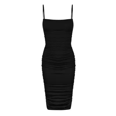 Ow Collection Women's Black Ezra Midi Dress