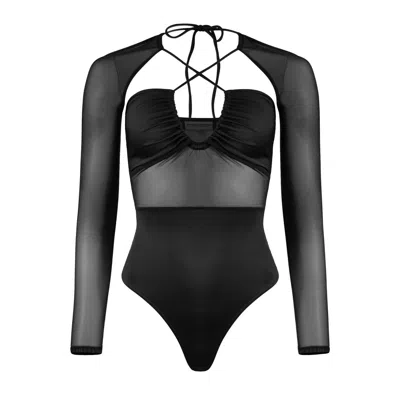 Ow Collection Women's Black Margot Bodysuit