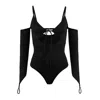 Ow Collection Women's Black Matilda Bodysuit In Black