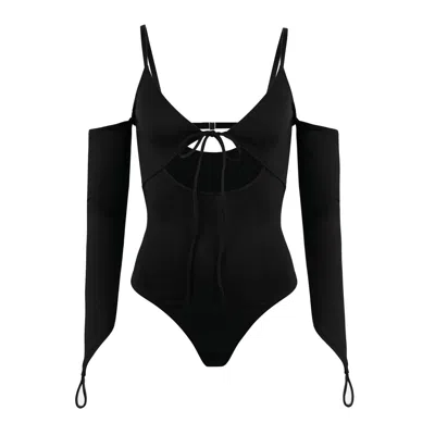Ow Collection Women's Black Matilda Bodysuit