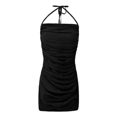 OW COLLECTION WOMEN'S SANDY CHIFFON TIE TOP - BLACK