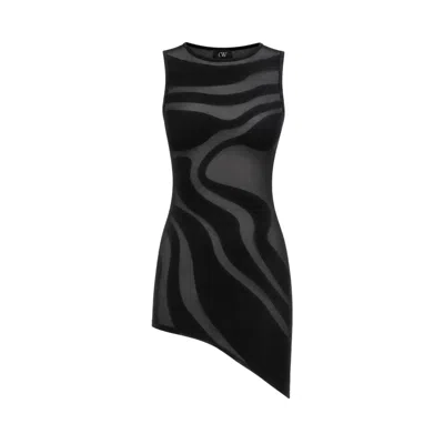 Ow Collection Women's Black Silla Asymmetric Top