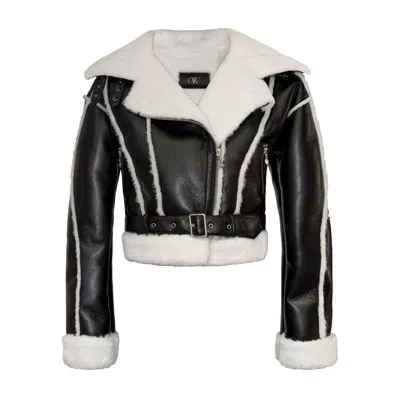Ow Collection Women's Black / White Icewind Jacket - Black In Black/white