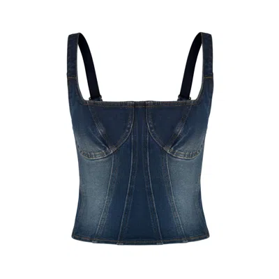 Ow Collection Women's Blue Devin Denim Top